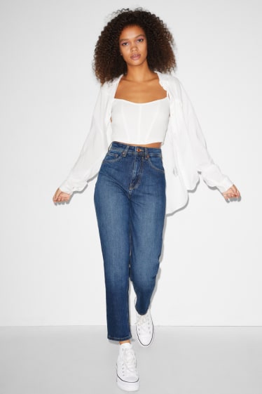 Clockhouse Girls - CLOCKHOUSE - mom jeans - high waist - denim-blue
