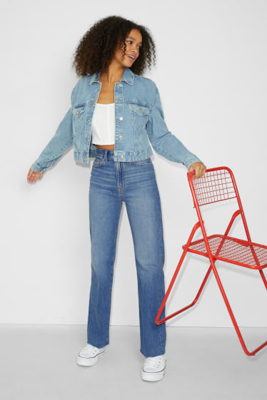 Clockhouse pro holky - CLOCKHOUSE - loose fit jeans - high waist - džíny - modré