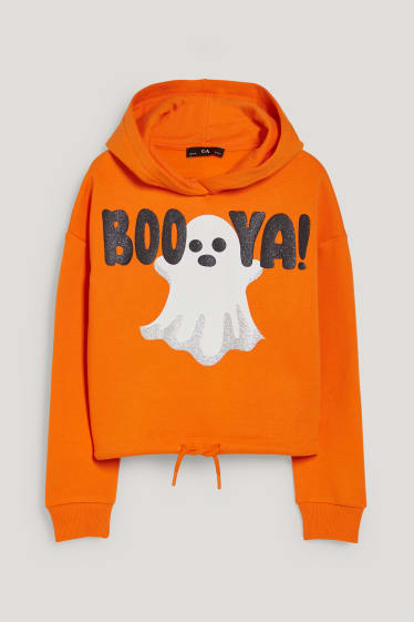 Kids Girls - Halloween hoodie - oranje