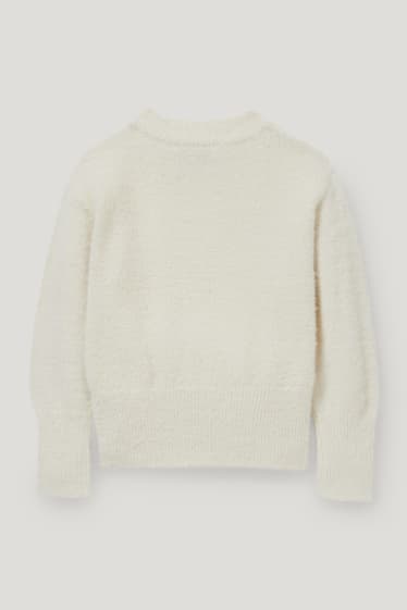 Toddler Girls - Maglione - effetto brillante - crema