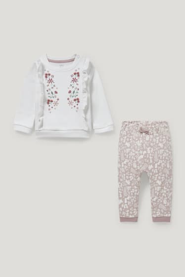 Baby Girls - Baby outfit - 2 piece - white