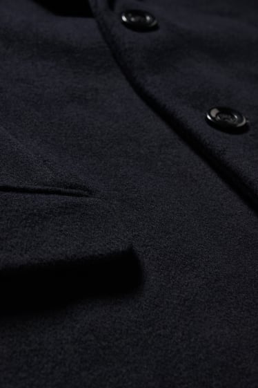 Uomo - Cappotto - misto lana - blu scuro