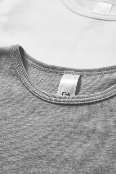 Niñas - Pack de 3 - camisetas interiores - blanco / gris