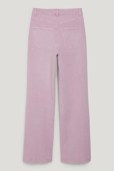 Clockhouse Girls - CLOCKHOUSE - wide leg jeans - high waist - light violet