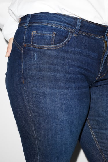 Kobiety XL - CLOCKHOUSE - skinny jeans - średni stan - LYCRA® - dżins-niebieski