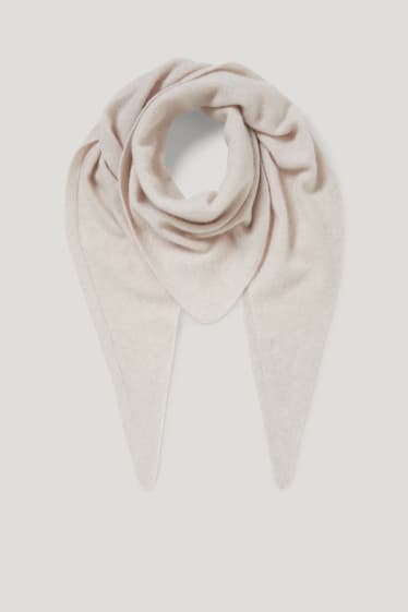 Dames - Sjaal van kasjmier - licht beige