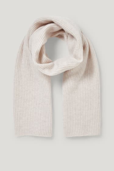 Dames - Sjaal van kasjmier - licht beige
