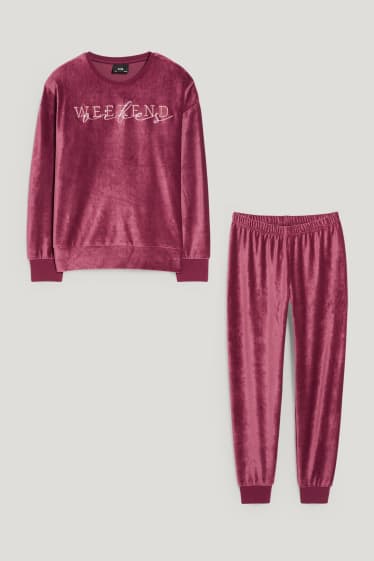 Bambine: - Pigiama - 2 pezzi - rosso scuro