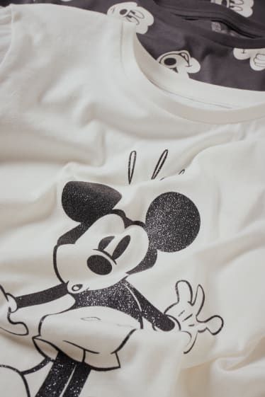 Filles - Lot de 2 - Mickey Mouse - pyjama - 4 pièces - blanc / noir