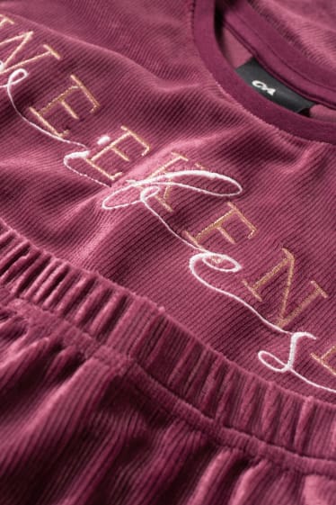 Bambine: - Pigiama - 2 pezzi - rosso scuro