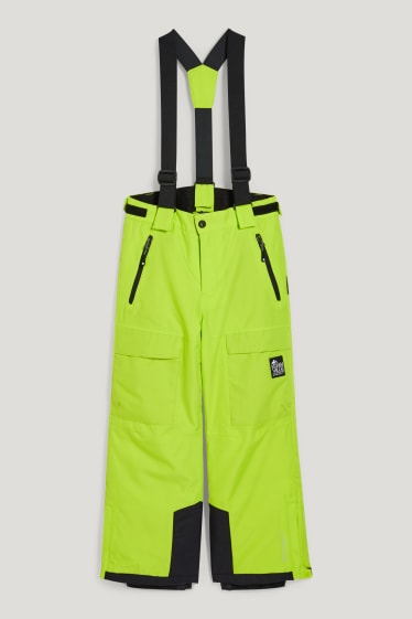Niños - Pantalón de esquí - verde fosforito