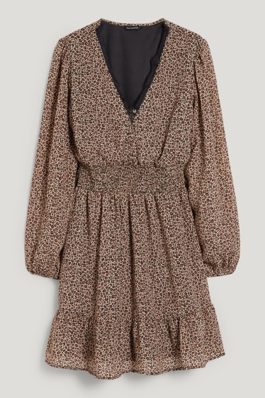 Clockhouse Girls - CLOCKHOUSE - dress - patterned - black / beige