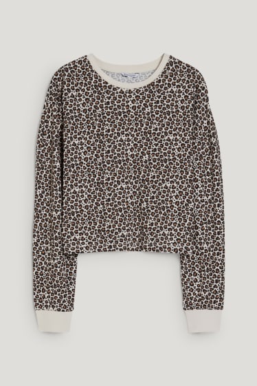Clockhouse femme - CLOCKHOUSE - haut de pyjama - à motif - marron / beige