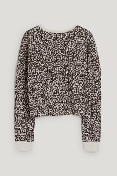 Clockhouse femme - CLOCKHOUSE - haut de pyjama - à motif - marron / beige