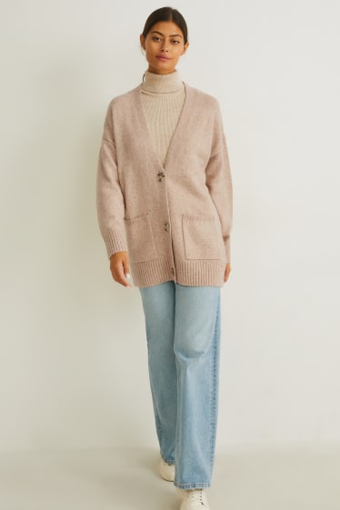 Women - Cardigan - beige-melange