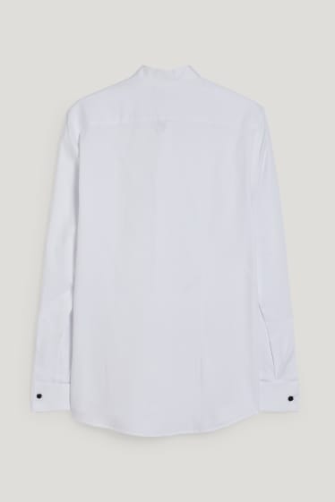 Bărbați - Cămașă smoking - slim fit - guler papion - ușor de călcat - alb