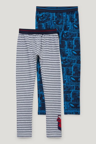 Toddler Boys - Multipack 2er - Spider-Man - Lange Unterhose - grau / dunkelblau