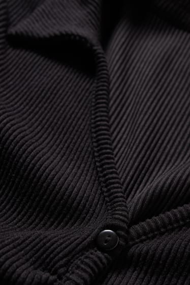 Exclusiu online - CLOCKHOUSE - samarreta de màniga llarga crop - negre