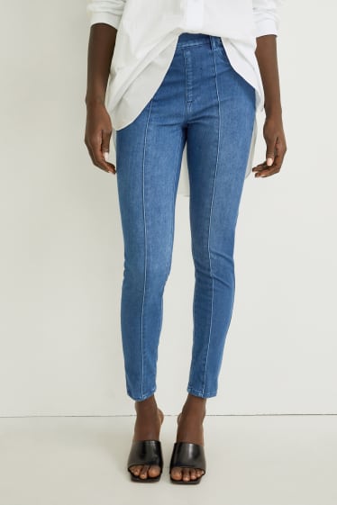 Femei - Jegging jeans - talie înaltă - skinny fit - 4 Way Stretch - denim-albastru