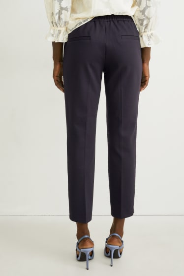 Dames - Jersey broek - slim fit - donkerblauw