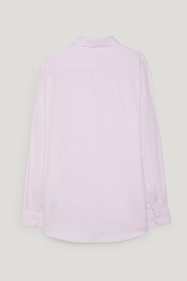 Hommes - Chemise de bureau - coupe droite - col cutaway - facile à repasser - rose