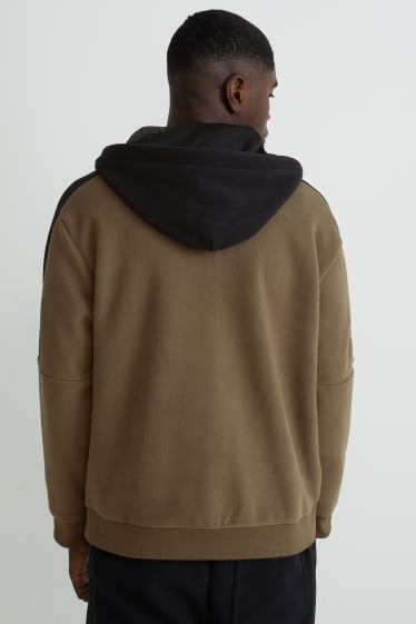 Hommes - Sweat à capuche en polaire - THERMOLITE® - marron foncé