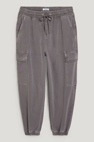 Clockhouse pro kluky - CLOCKHOUSE - cargo kalhoty - loose fit - šedá