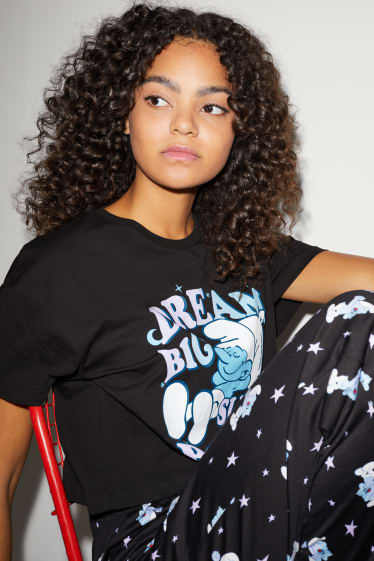 Exclusiv online - CLOCKHOUSE - pijama - Ștrumfii - negru