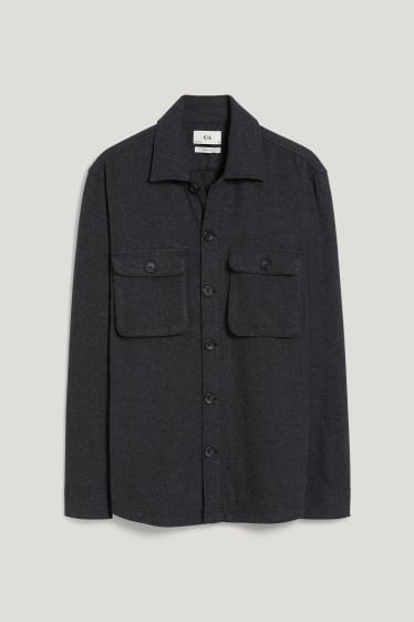 Hommes - Veste-chemise - gris foncé