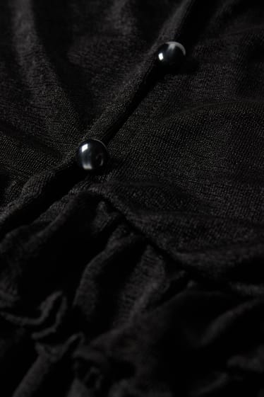 Exclusiu online - CLOCKHOUSE - samarreta crop de màniga llarga - negre