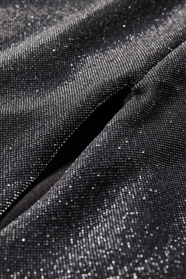 Exklusiv Online - CLOCKHOUSE - Crop Langarmshirt - glänzend - schwarz