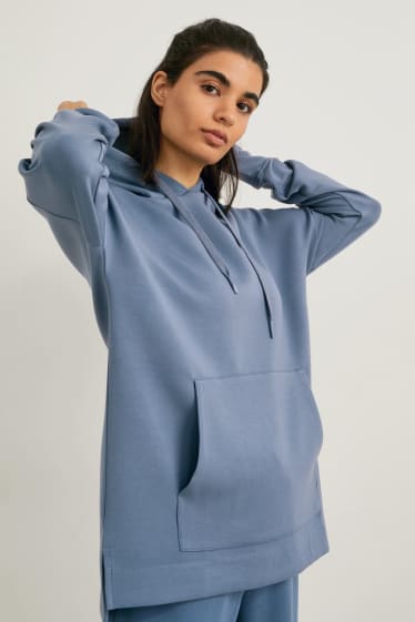 Damen - Hoodie - Yoga - recycelt - blau