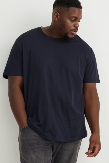 Caballero XL - Pack de 3 - camisetas - azul oscuro / blanco