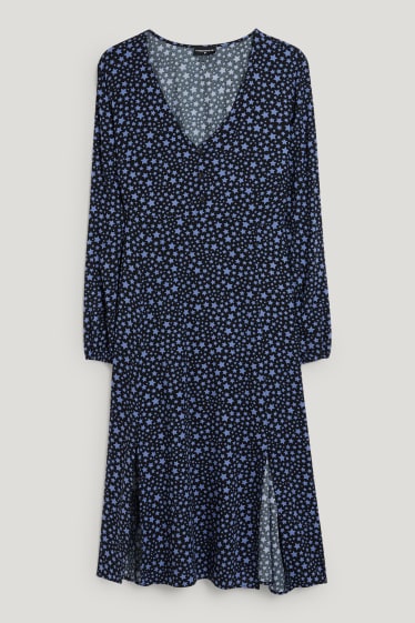 Dona XL - CLOCKHOUSE - vestit - estampat - blau/negre