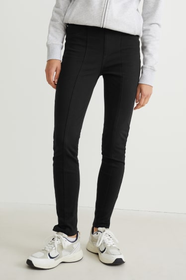 Dames - Broek - high waist - skinny fit - 4 Way Stretch - zwart