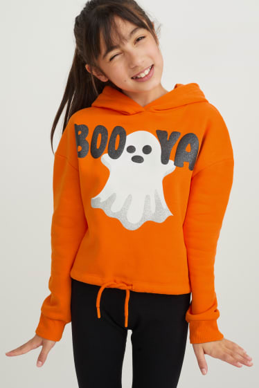 Kids Girls - Halloween hoodie - oranje