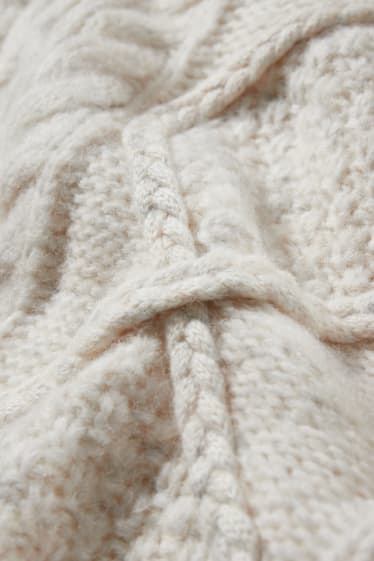 Femmes - Pullover - matière recyclée - blanc-chiné