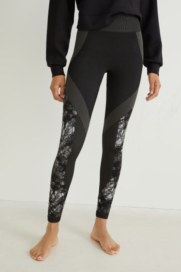 Dames - Sportlegging - 4 way stretch - gerecycled - zwart