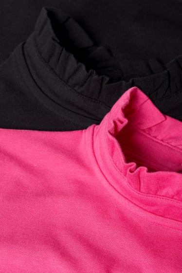 Niñas - Pack de 2 - camisetas de manga larga - negro