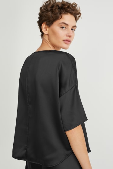 Damen - Bluse - recycelt - schwarz