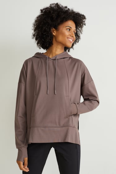 Damen - Hoodie - Yoga - braun