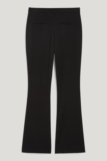 Damen - Stoffhose - High Waist - Tapered Fit - schwarz