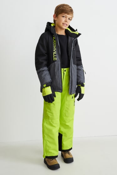 Niños - Pantalón de esquí - verde fosforito