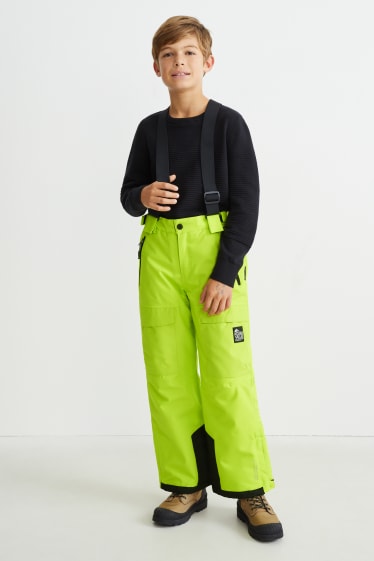 Niños - Pantalón de esquí - verde fosforito