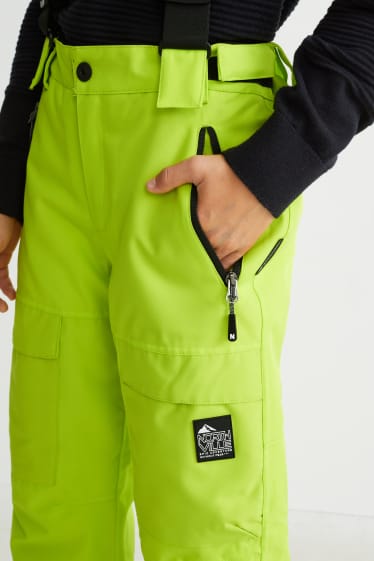 Niños - Pantalón de esquí - verde fosforito