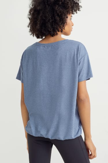 Femmes - Haut de sport - yoga - 4 Way Stretch - bleu chiné