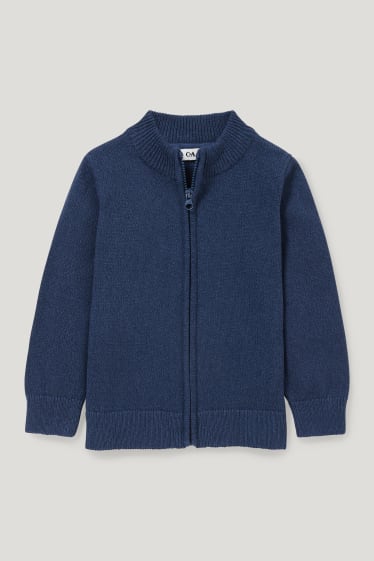 Garçons - Gilet en maille - bleu foncé