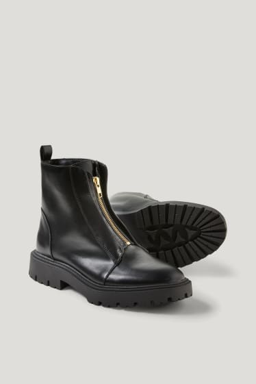Dames - Boots - imitatieleer - zwart