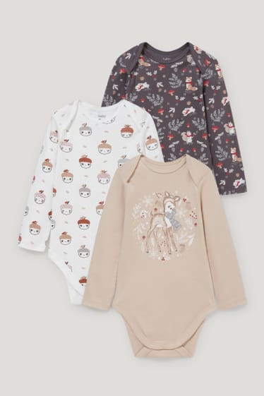 Baby Girls - Multipack 3 buc. - body bebeluși - gri închis
