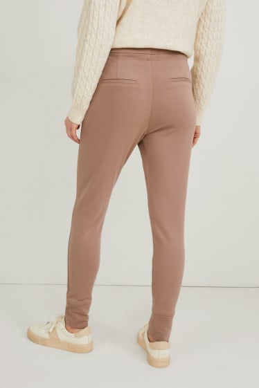Damen - Jersey-Hose - Tapered Fit - havanna